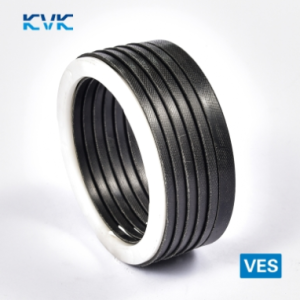 Hydraulic rod seal VES 75x90x24 NBR fabric 4 бр + 1 бр. POM, 5 елемента, до 400 bar KVK/China