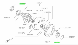Bearing  HI-CAP 57407/1D  (40x70x19.3) KOYO/Japan , for differential of NISSAN 38440-OE90