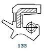 Oil seal TC9 (133) 35x63x9/15.5 W Viton SOG/TW , for differential, transmission of TOYOTA 90311-35020, 90311-35047  