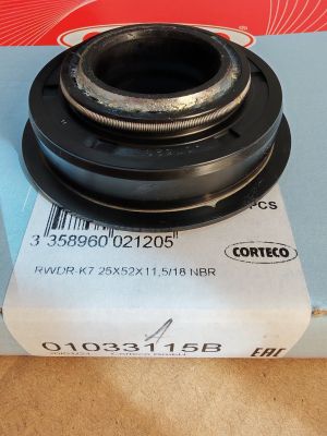 CORTECO 01033115B RWDR-K7 Simmerring 25x52x11.5/18 NBR for JCB 90413600