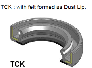 Oil seal D(HTCK) 101.57x125x13 L FKM POS/Korea, за колянов вал (задна страна) на  KIA, 0VS01-11-399,1411CBRAE0   