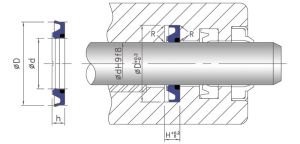 Буферен пръстен тип  D-10 90x105.5x6 PU95 SOG/TW , KOMATSU 707-51-90630