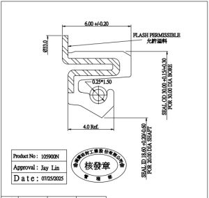 Семеринг (10) 20x30/33x5/6 NBR SOG/TW, за  YAMAHA 93101-20138 