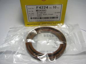 Семеринг AS 44x60x7 R Brown Silicone Musashi/Japan ,  за колянов вал (предна страна) на Hyundai,Kia 21421-32014,Mitsubishi MD050606,F4224
