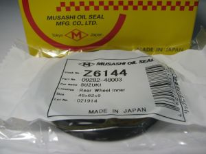 Oil seal ADS-S 48x62x9 NBR Musashi/Japan , for rear half-axle (inner side) of Suzuki 09282-48003 ,Z6144