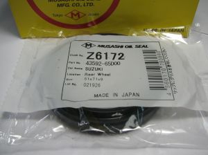 Oil seal AD 51x71x9 NBR Musashi/Japan ,  for rear half-axle (inner side) of Suzuki 45392-65D00 ,Z6172