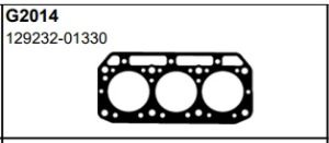 Cylinder head gasket 129322-01330 Matto/TW for engine YANMAR 3T84