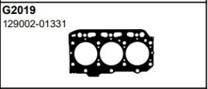 Гарнитура за цилиндрова глава 129002-01331 Matto/TW на двигател YANMAR 3TNE84
