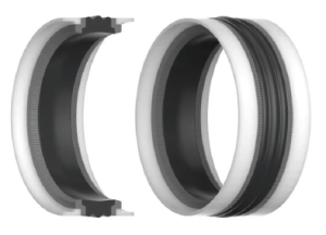 Hydraulic piston seal TPM 40x24x18.4 NBR+POM+TPE up to 300 bar KVK/China