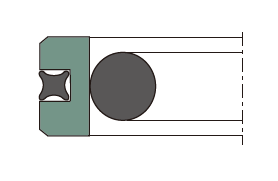 Хидравлично уплътнение за бутало CQ 55x44x4.2 PTFE + мед + NBR70 400 bar KVK /China 