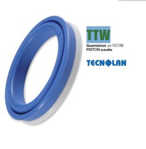 Hydraulic rod seal TTW 63x48x9/9.5 PU92+ POM  up to 400 bar, with support ring on the outer diameter GUARNITEC/Italy