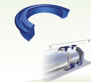 Hydraulic rod seal TTW 63x48x9/9.5 PU92+ POM  up to 400 bar, with support ring on the outer diameter GUARNITEC/Italy
