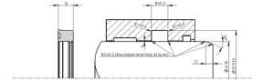 Rod U-ring seal A157  95x103x8 PU92 Alp