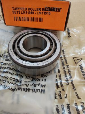 Лагер LM11949/LM11910 ( 19.05X45.237X15.494 ) TIMKEN/USA, Agco 330255X1,70327527; CASE 6518115R91,651814R1; CNH 83910704,83910705,83992410 ;Ford 204E1216A,81708395,8A1217B,D5NN1217A; GREAT PLAINS 822-045C,822-050C; John Deere JD8188,JD8226,JD8906; Massey 