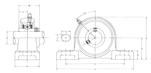 Bearing set UCP 208 J7 FAG/Germany