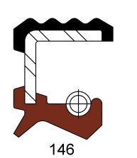 Семеринг  ASW (146) 50x72x12 NBR SOG/TW, DEUTZ-FAHR 01173817, JOHN DEERE L34257,TOYOTA 90311-50006   