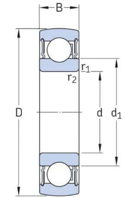 ЛАГЕР 1726310 2RS (50x110x27) TIMKEN/USA   (UD 310)  