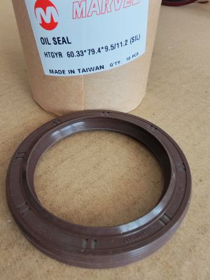 Oil seal  HTGYR 60.33x79.4x9.5/11.2 R Silicone Marvel/TW,  for crankshaft front side of CASE IH-218375A1, JCB-02101435, 7701031630, LANDINI-447690M1, MASSEY FERGUSON-1447690M1, 2418F436, PERKINS-2415361, 2418F436, RENAULT-7701031630, RENAULT TRUCKS-543002